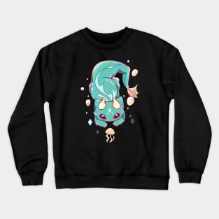 Water Dragon Cat Crewneck Sweatshirt